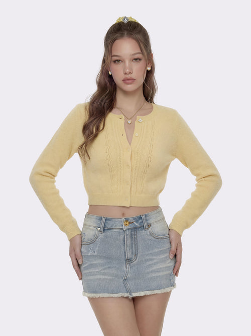 Lexi Low-Rise Light Blue Denim Mini Skirt