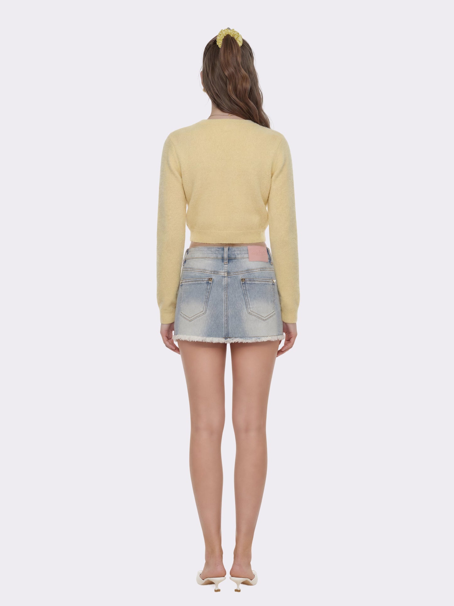 Lexi Low-Rise Light Blue Denim Mini Skirt