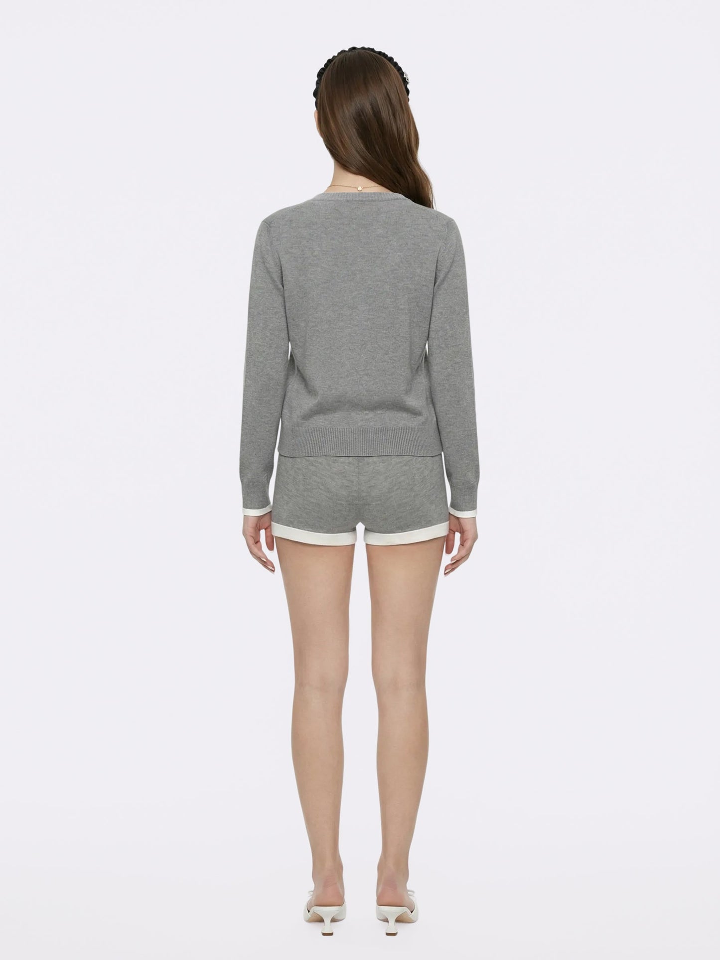 Ava Relaxed Grey Knit Cardigan