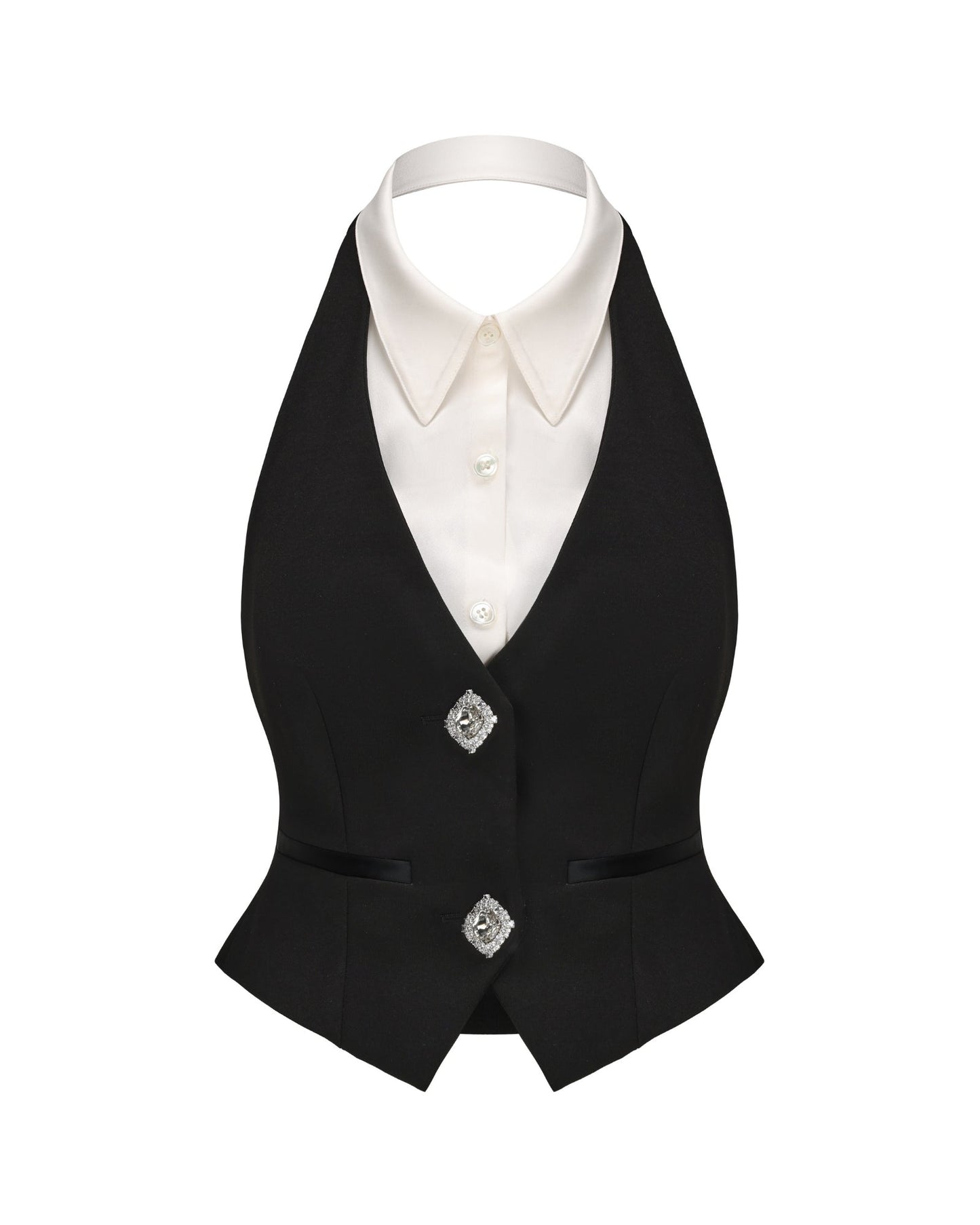 Anya Vest Top (Black)