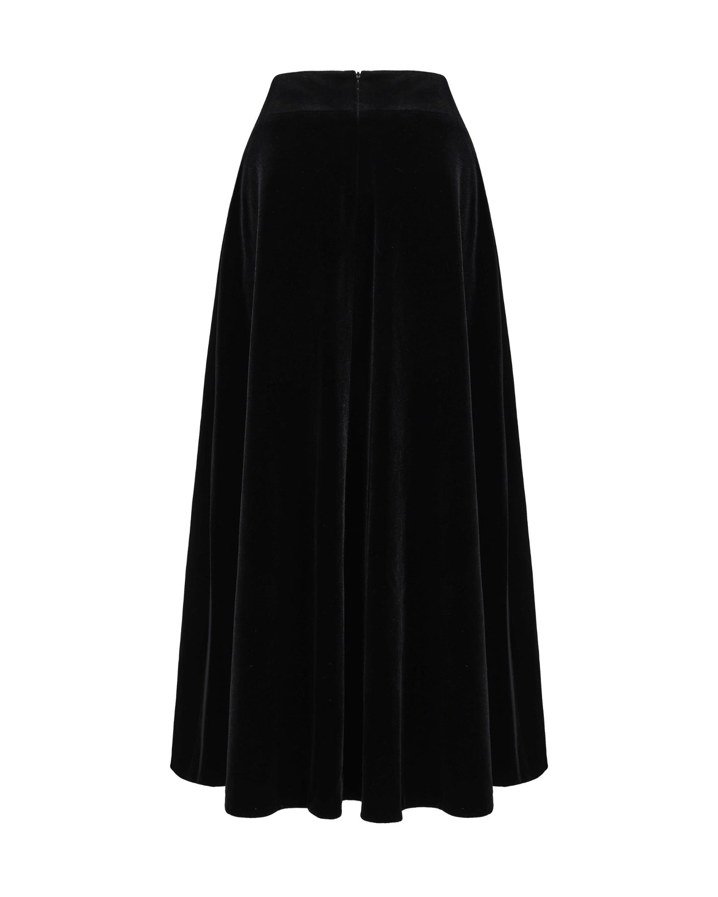 Blaire Velvet Maxi Skirt (Black)