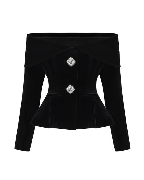 Blaire Velvet Top (Black)