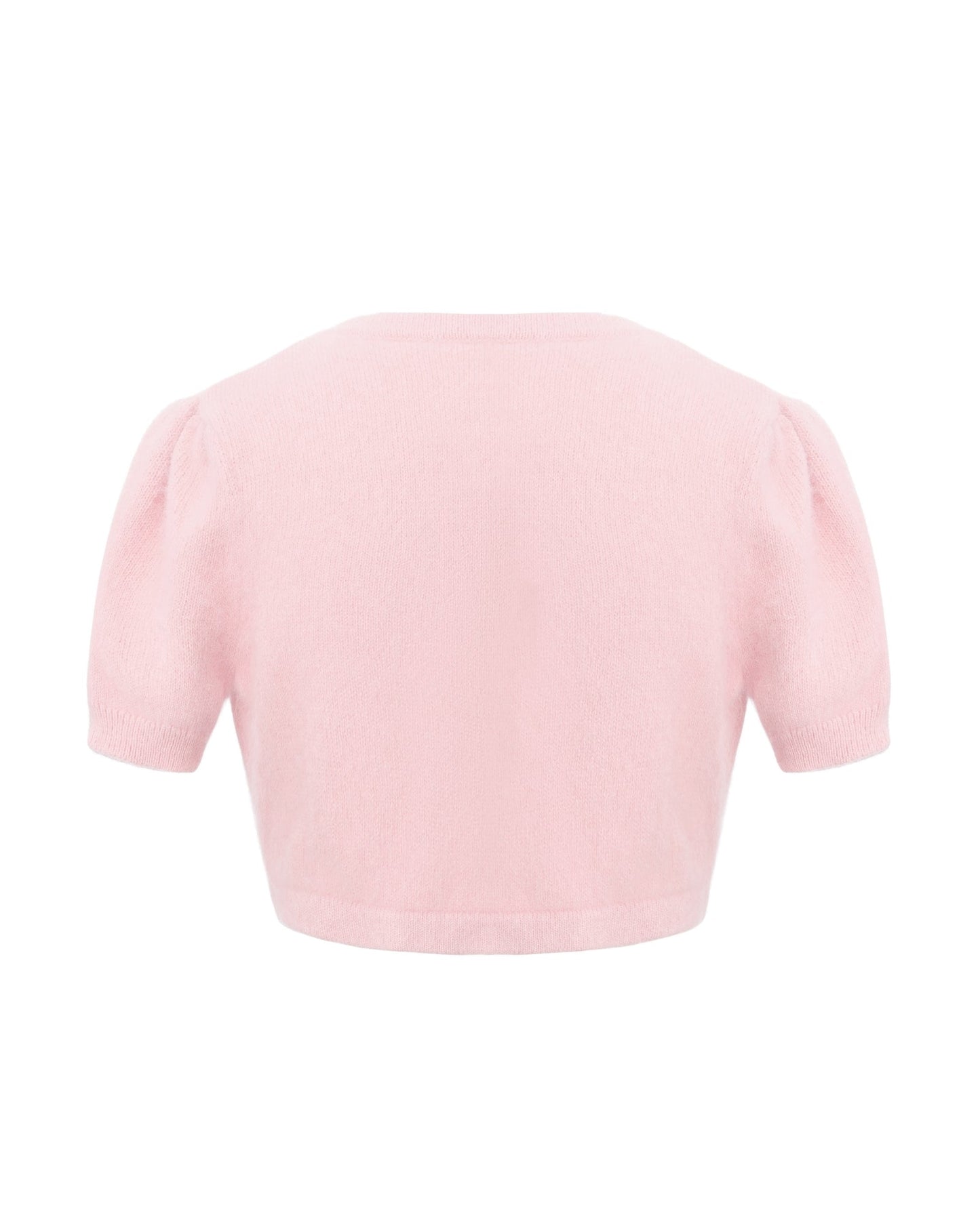 Elara Knitted Cropped Cardigan (Pink)