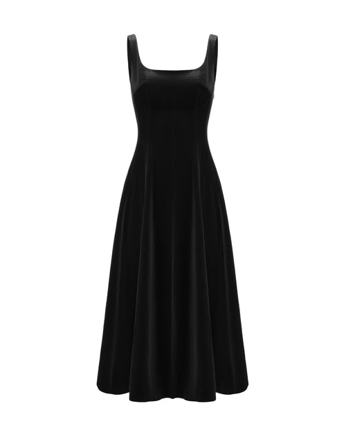 Eleanora Velvet Maxi Dress (Black)