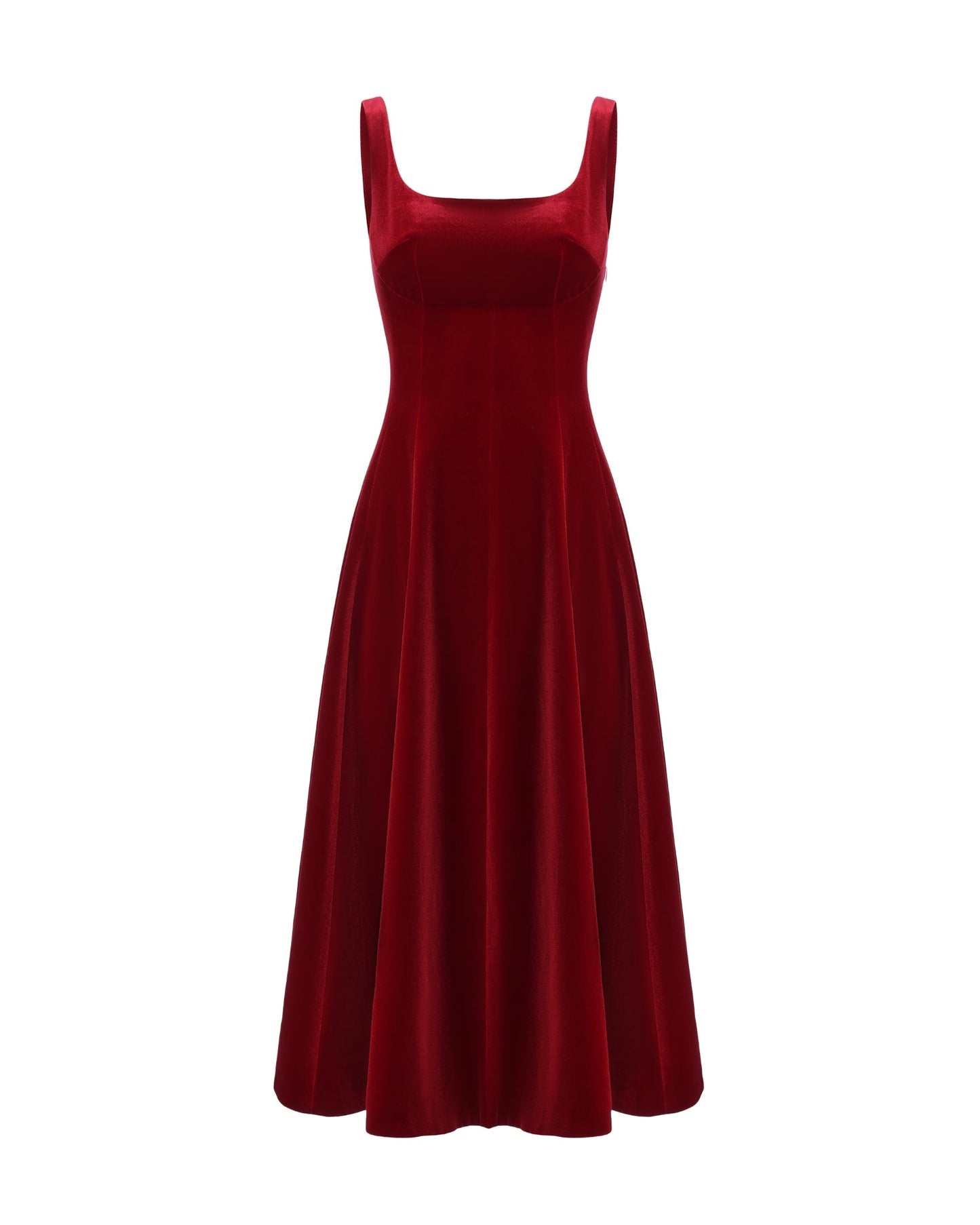 Eleanora Velvet Maxi Dress (Red)