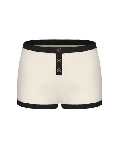 Eliza Knit Shorts (White)