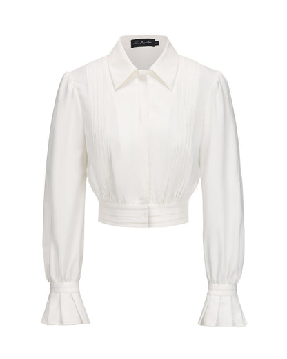 Francesca Cropped Top (White)