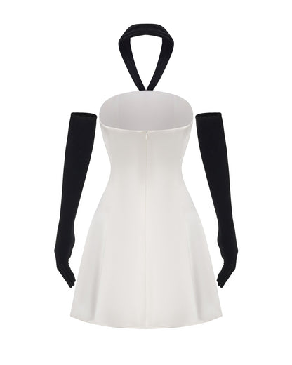 Jenna Halter Velvet Mini Dress