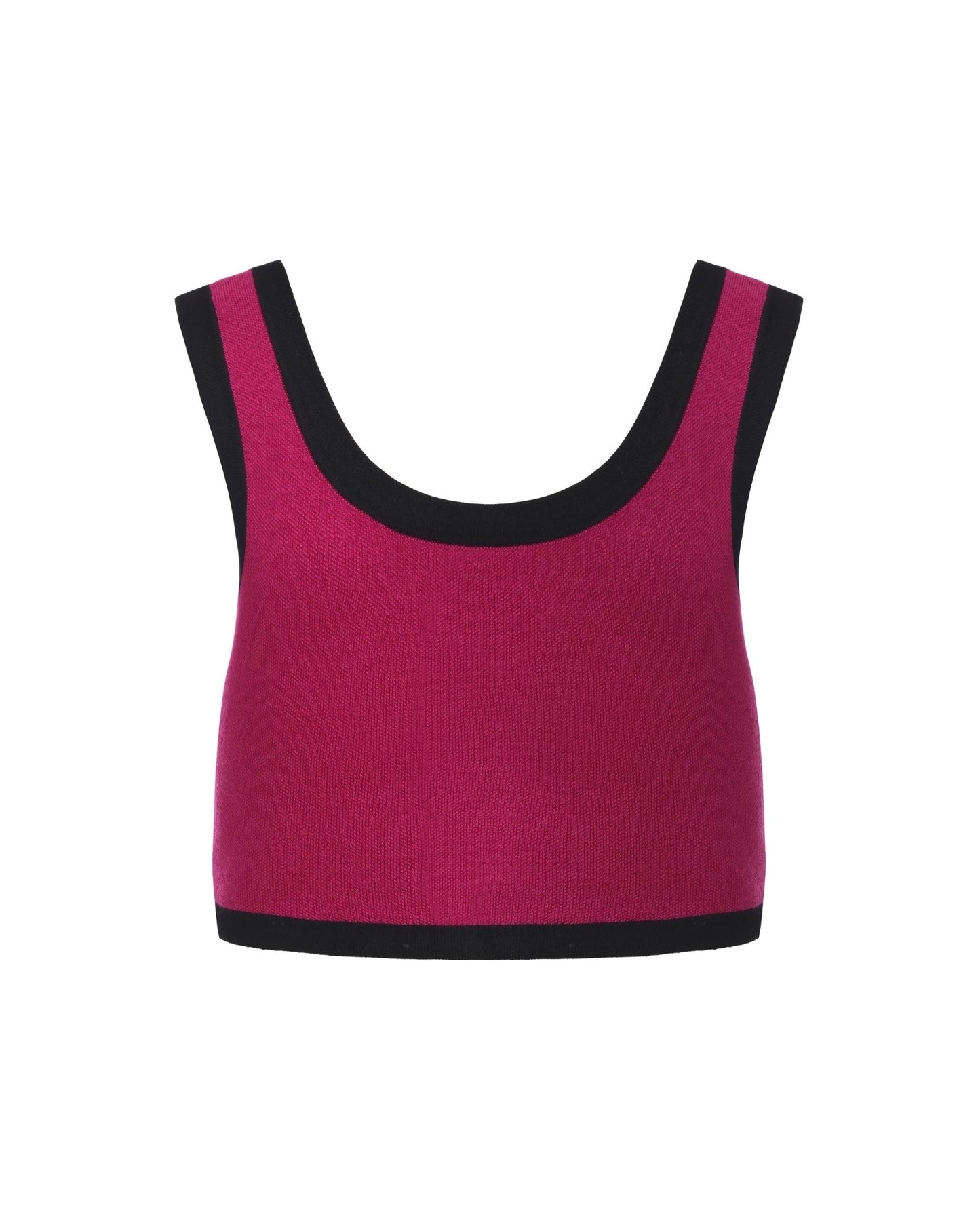 Lisette Contrast-Trim Magenta Knit Three-Piece Set