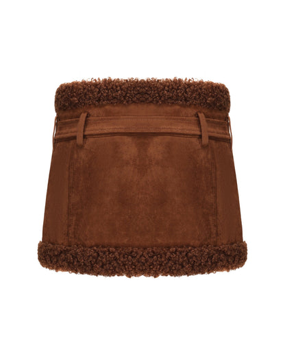 Margo Suede Skirt (Brown)