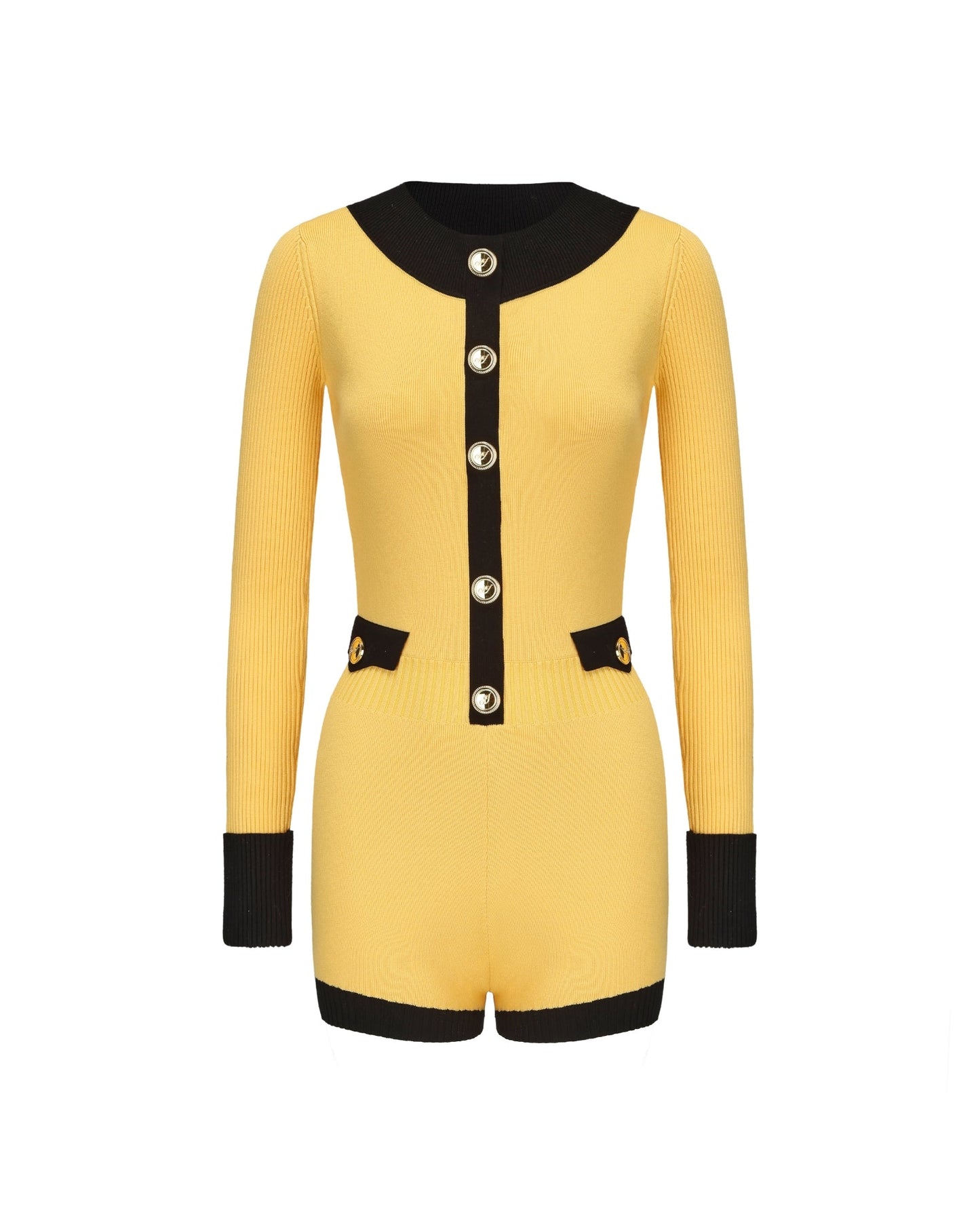 Matilda Knit Jumpsuit (Yellow) (Final Sale)
