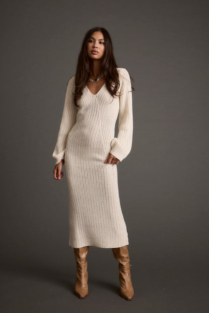 Nolita Cream Midi Sweater Dress