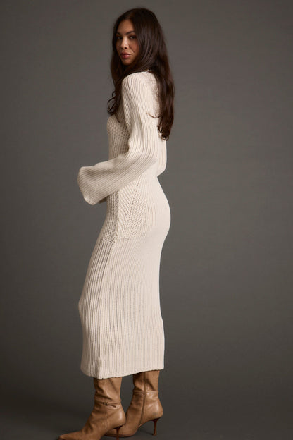 Nolita Cream Midi Sweater Dress