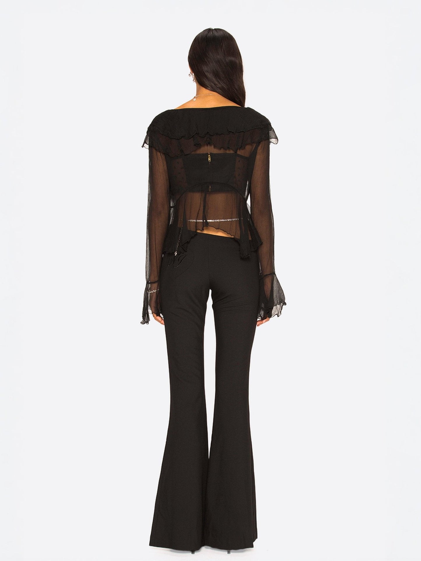 Gabriella Cardigan Top (Black)