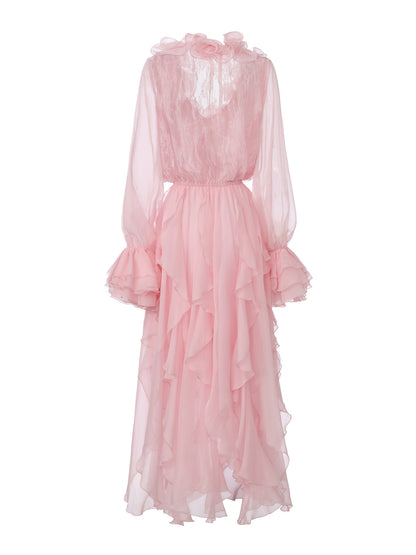 Capri Ruffle Pink Dress