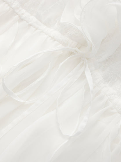 Capri Ruffle White Dress