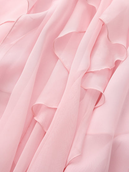 Capri Ruffle Pink Dress