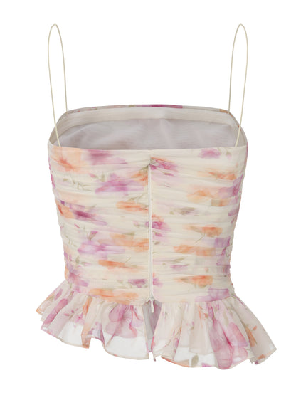 Lilah Ruched Floral Top
