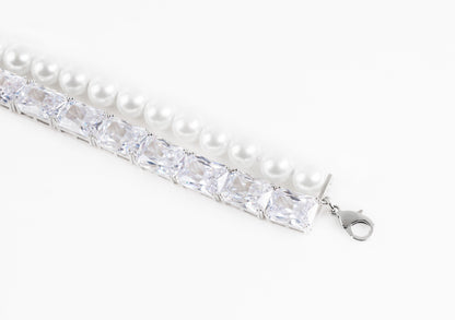 Gracey Pearl Crystal Choker Necklace (Final Sale)