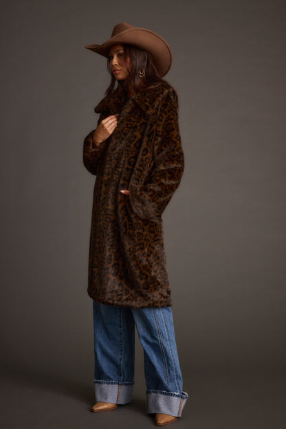 Rochelle Leopard Faux Fur Coat