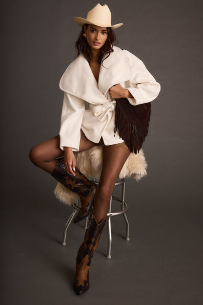 Snowcrest White Belted Coat