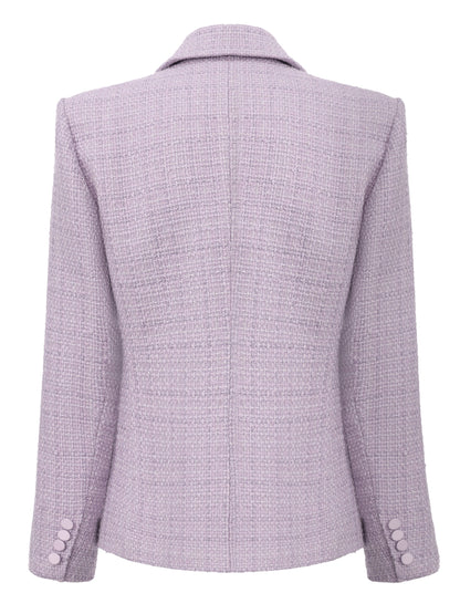 Maya Textured Lapel Purple Suit Jacket