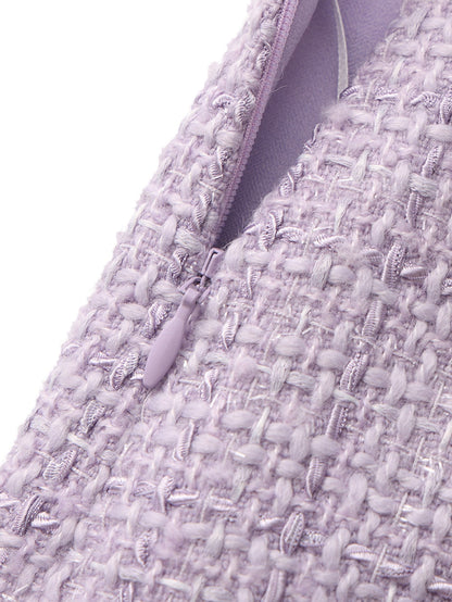 Annabella Textured Purple Woven Shorts