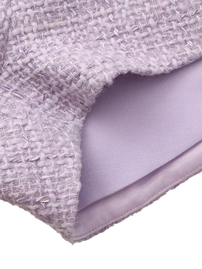 Annabella Textured Purple Woven Shorts