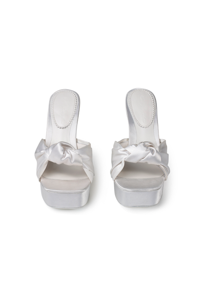 Mara Platform Sandals (White)