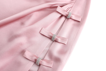 Amy Satin Dress (Pink)