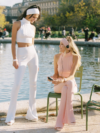 Janelle Knit Pants (White) (Final Sale)