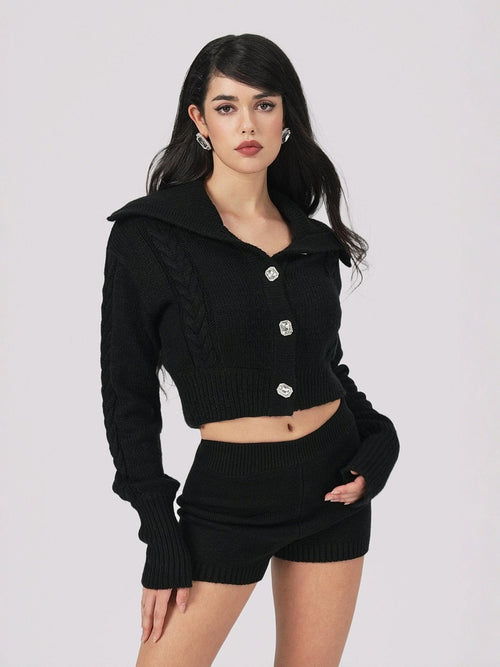 Addison Coat + Scarf Set (Black) (Final Sale)