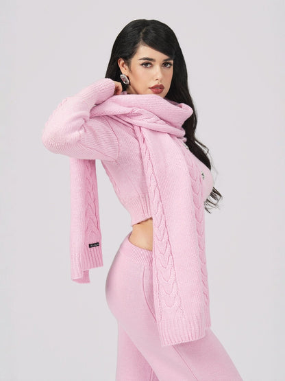 Addison Coat + Scarf Set (Pink) (Final Sale)