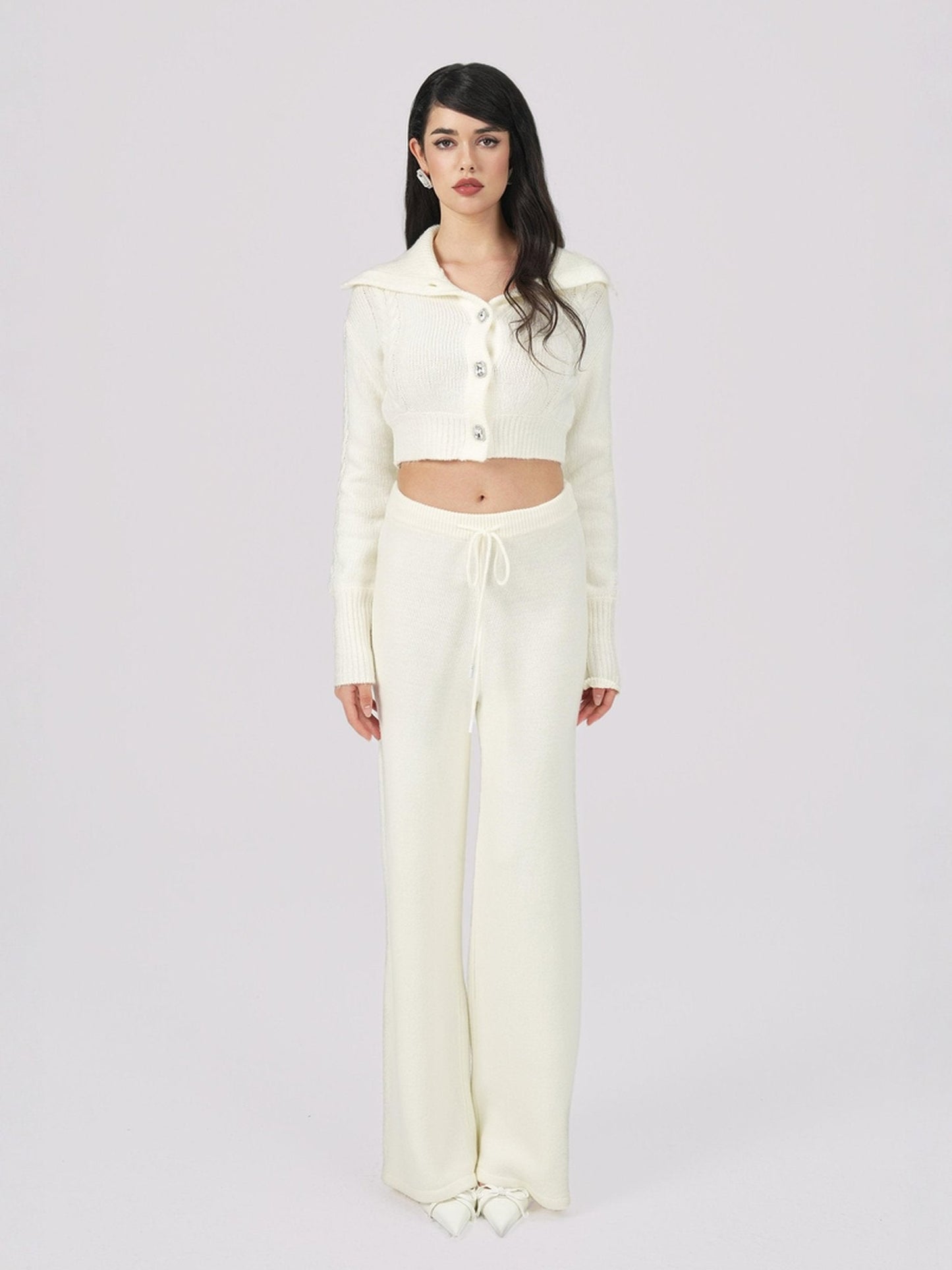 Addison Coat + Scarf Set (White) (Final Sale)