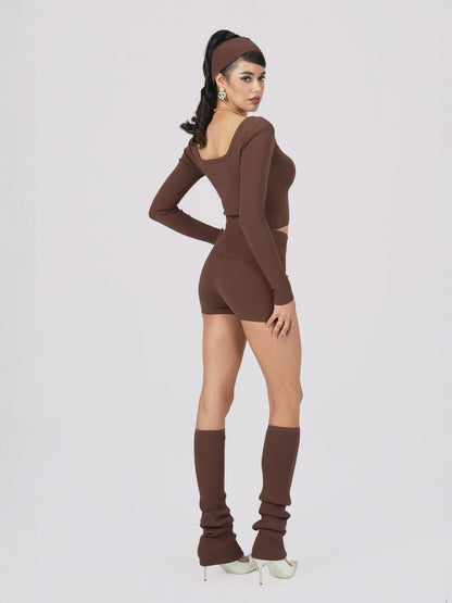 Holly Shorts (Brown) (Final Sale)