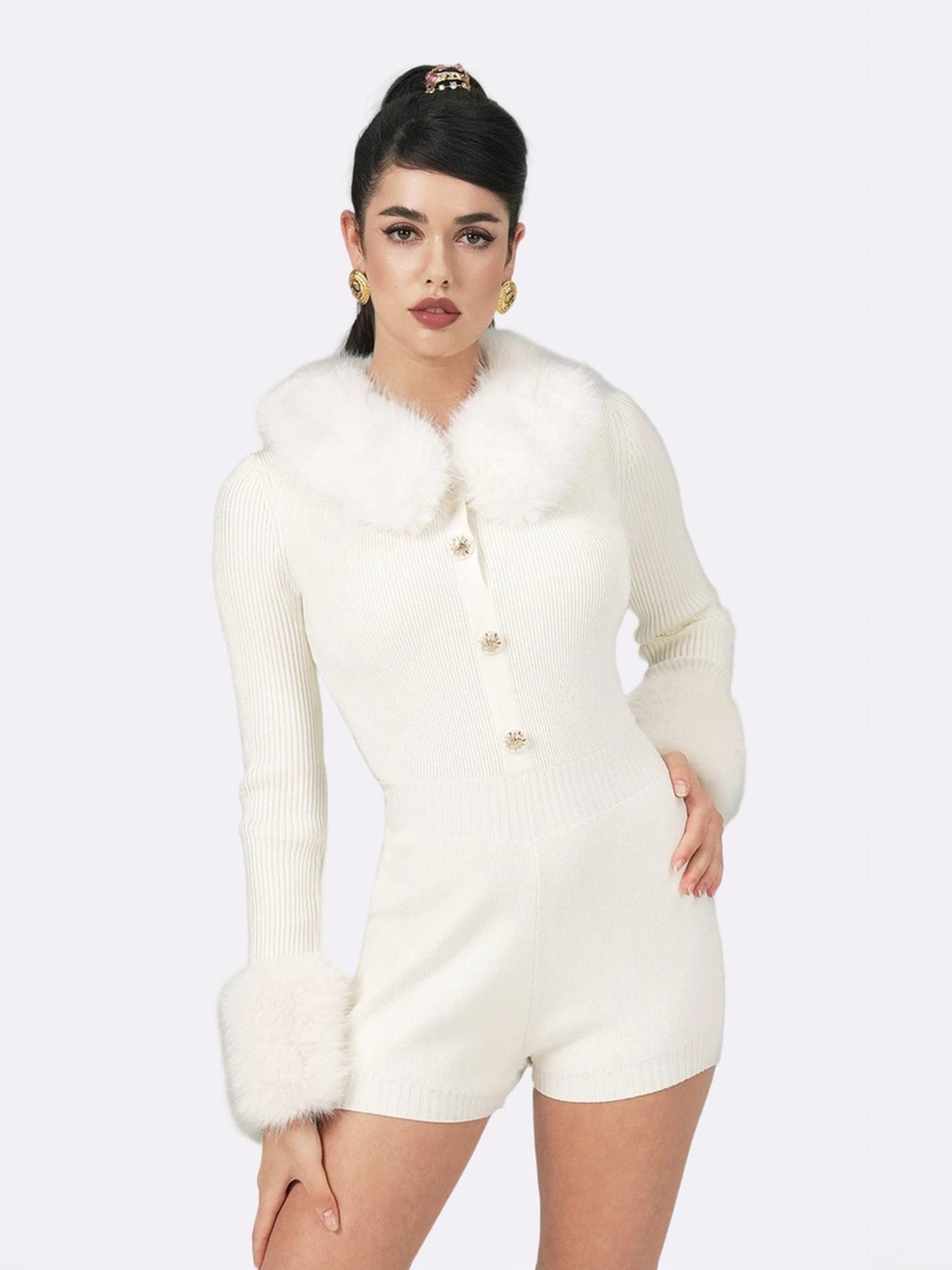 Natalia Fur Jumpsuit