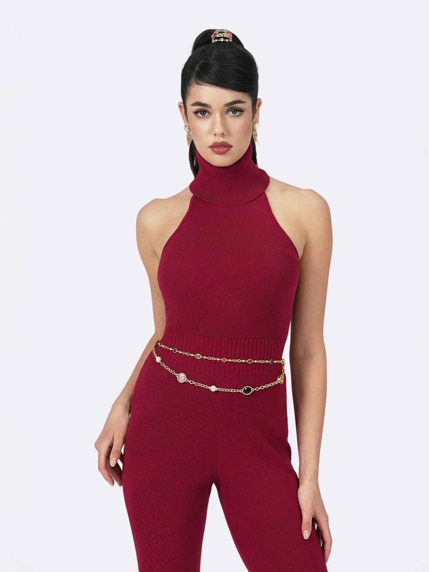 Gwen Jumpsuit (Red) (Final Sale)