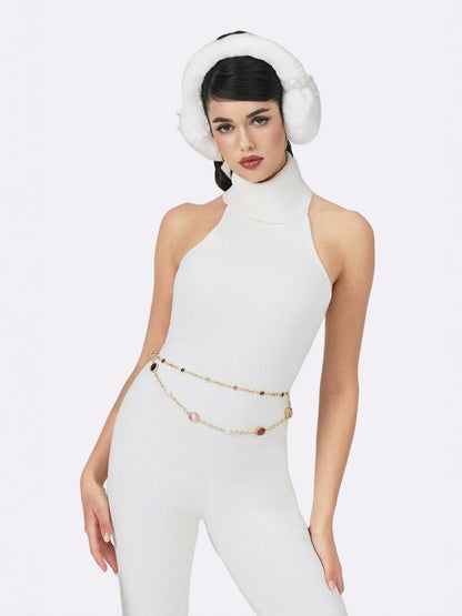 Gwen Jumpsuit (White) (Final Sale)