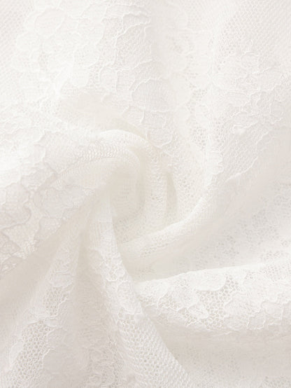 Amelie Lace Strapless White Dress