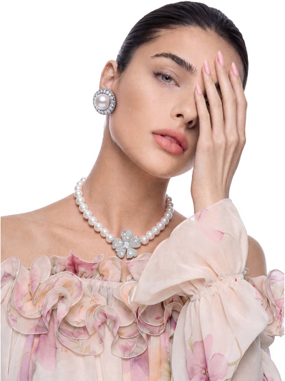 Bellina Floral Pearl Necklace