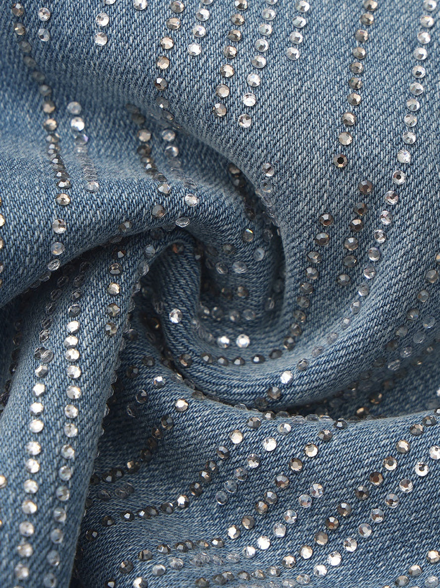 Gia High-Waist Crystal Jeans