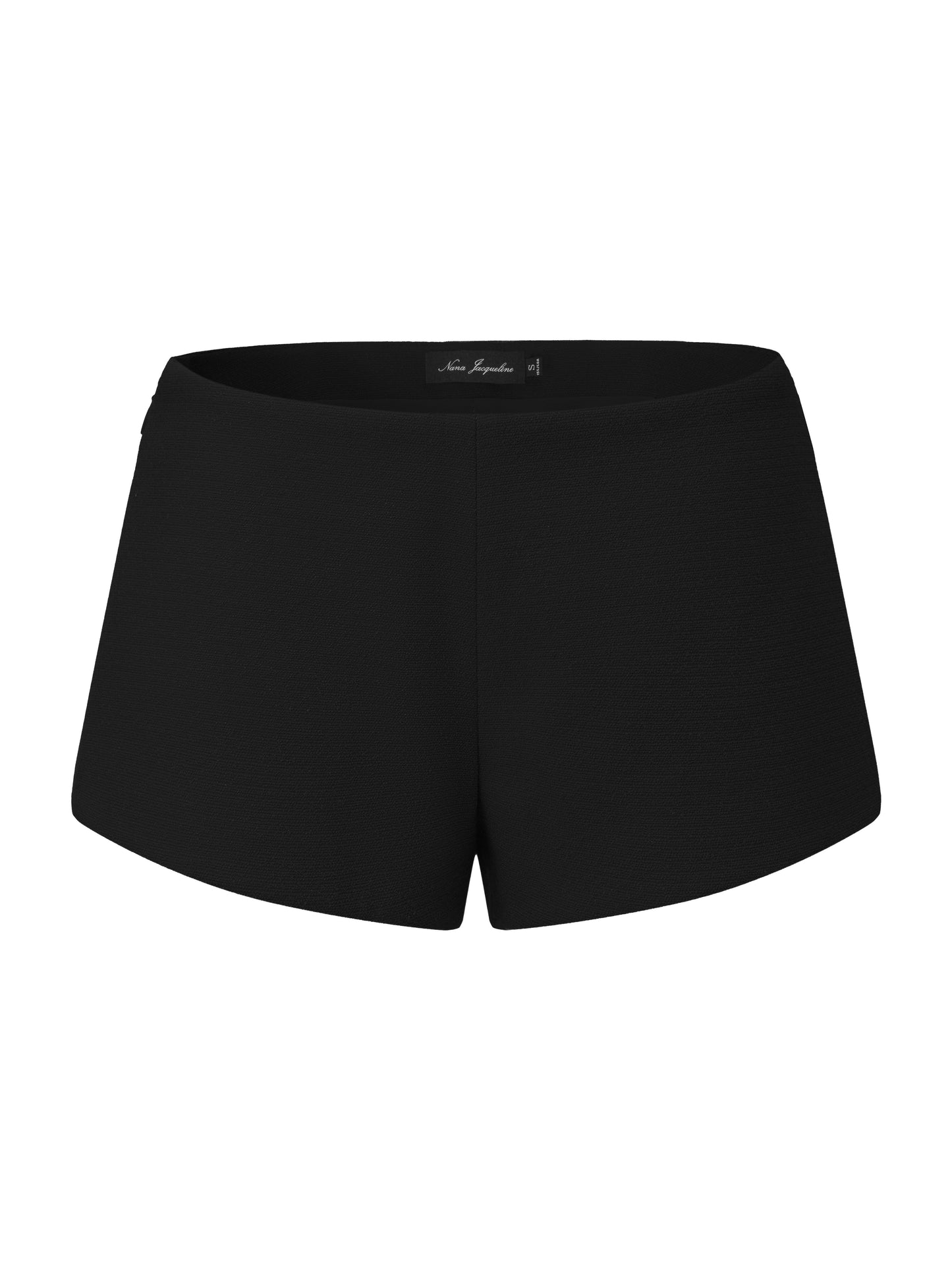 Camille Tailored Black Mid-Rise Shorts