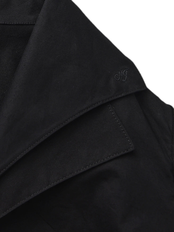 Georgina Tailored Long Sleeve Black Button-Down Shirt