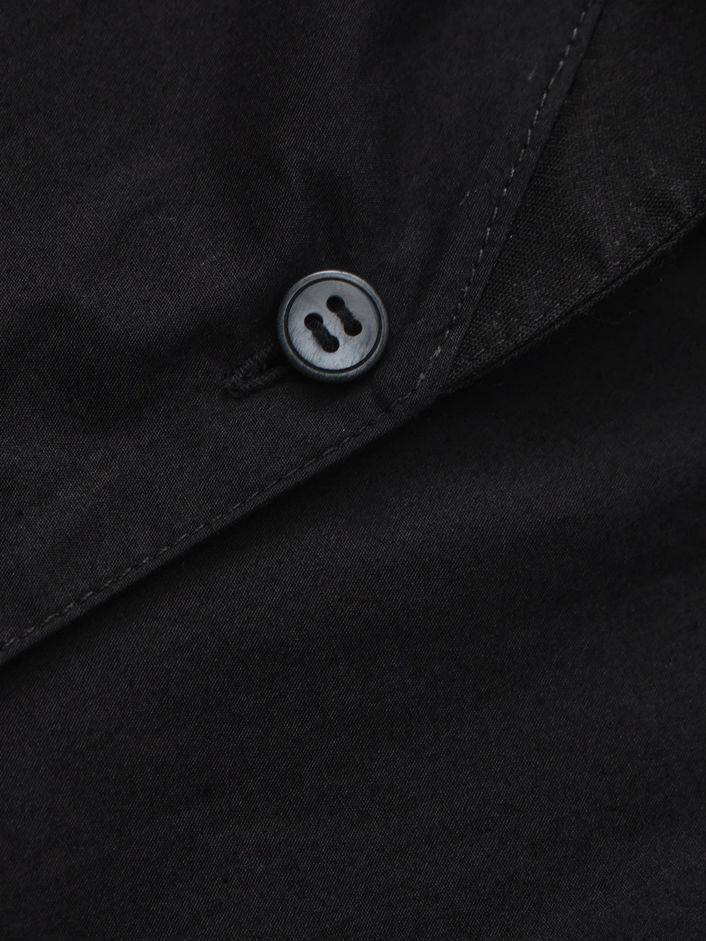 Georgina Tailored Long Sleeve Black Button-Down Shirt