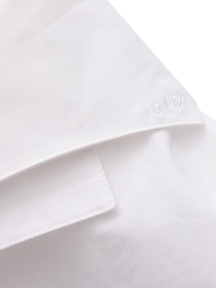 Georgina Tailored Long Sleeve White Button-Down Shirt