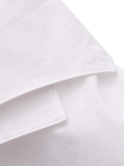 Georgina Tailored Long Sleeve White Button-Down Shirt