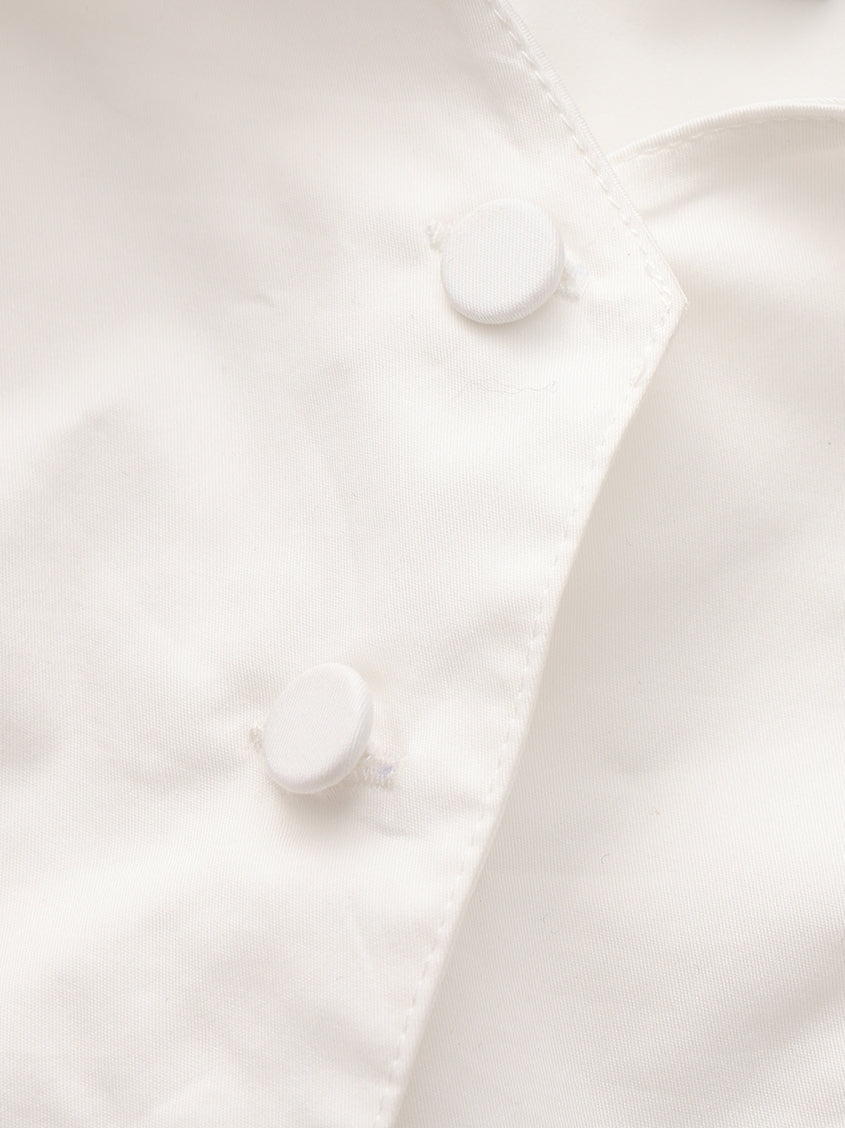 Claudine Off-Shoulder White Cropped Top