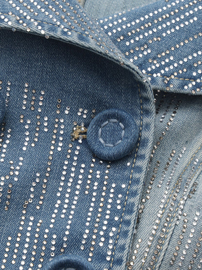 Monique Crystal Blue Denim Top