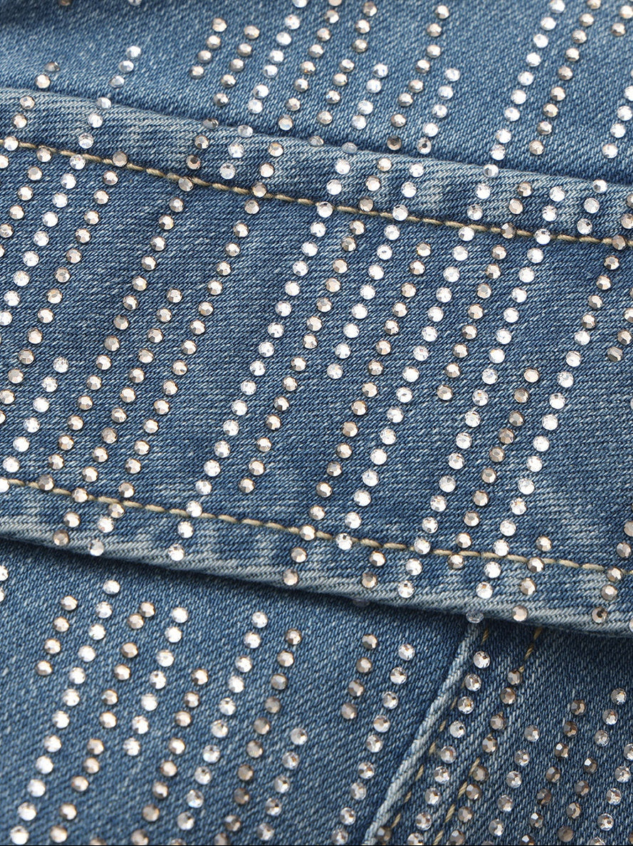 Monique Crystal Blue Denim Top