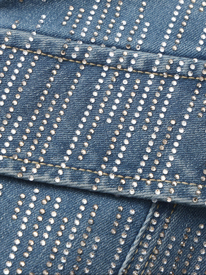Monique Crystal Blue Denim Top